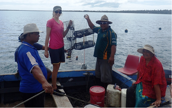 The completion of the first pearl farming information session and training workshop in Ha'apai. This introductory workshop was very well attended, with the whole community expressing enthusiam about developing a pearl farming industry (Photo 7)